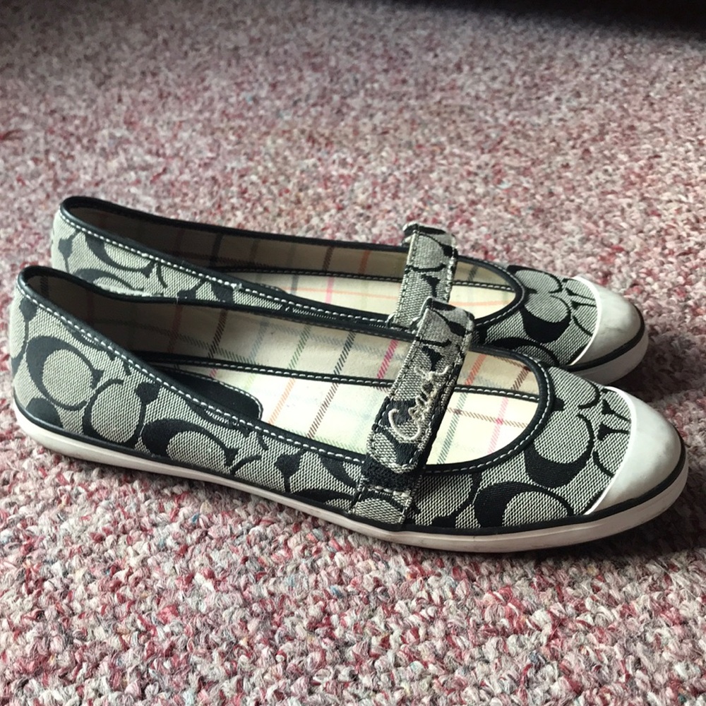 Black Coach flats
